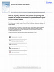 Research paper thumbnail of Virtue, royalty, dreams and power: Exploring the appeal of Disney Princesses to preadolescent girls in the United States