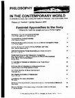 Research paper thumbnail of Feminist Approaches to the Body (Special Journal Issue)