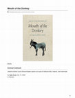 Research paper thumbnail of Review of Mouth of the Donkey: Re-imagining Biblical Animals (Christian Century)