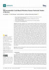 Research paper thumbnail of Microcontroller Unit-Based Wireless Sensor Network Nodes: A Review