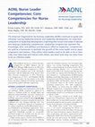 Research paper thumbnail of AONL Nurse Leader Competencies: Core Competencies for Nurse Leadership