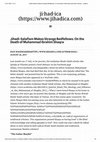 Research paper thumbnail of Jihadi-Salafism Makes Strange Bedfellows: On the Death of Muhammad Ibrahim Shaqra (2017)