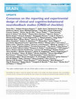 Research paper thumbnail of Consensus on the reporting and experimental design of clinical and cognitive-behavioural neurofeedback studies (CRED-nf checklist)