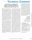 Research paper thumbnail of Comment on "Independent Origins of Middle Ear Bones in Monotremes and Therians" (I)