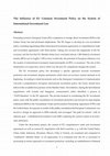 Research paper thumbnail of The Influence of EU Common Investment Policy on the System of International Investment Law