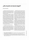 Research paper thumbnail of Ha muerto la teoría legal