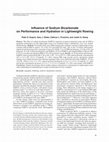 Research paper thumbnail of Influence of Sodium Bicarbonate on Performance and Hydration in Lightweight Rowing