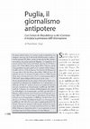 Research paper thumbnail of Puglia, il giornalismo antipotere. Con l'arrivo di "Repubblica" e del "Corriere" è arrivata la primavera dell'informazione