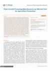 Research paper thumbnail of Plant Growth Promoting Rhizobacteria-an Efficient Tool for Agriculture Promotion