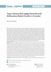 Research paper thumbnail of Yapay Zekânın Ruh Sağlığı Hizmetlerinde Kullanımına İlişkin Fırsatlar ve Sorunlar