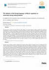 Research paper thumbnail of The influence of the foreign language certificate regulation on motivation among undergraduates