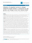 Research paper thumbnail of Utilization of outpatient services in refugee settlement health facilities: a comparison by age, gender, and refugee versus host national status