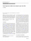 Research paper thumbnail of Taylor dispersion in shallow micro-channels: aspect ratio effect