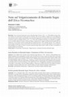 Research paper thumbnail of Some Remarks on Bernardo Segni’s Translation of Ethica Nicomachea / Note sul Volgarizzamento di Bernardo Segni dell'Etica Nicomachea