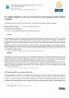 Research paper thumbnail of Un análisis lingüístico sobre las características del lenguaje jurídico italiano y español A linguistic analysis of the characteristics of Italian and Spanish legal language