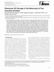 Research paper thumbnail of Oleosome Oil Storage in the Mesocarp of Two Avocado Varieties