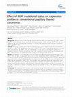 Research paper thumbnail of Effect of BRAF mutational status on expression profiles in conventional papillary thyroid carcinomas