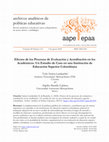 Research paper thumbnail of Efectos de los procesos de evaluación y acreditación en los académicos. Un estudio de caso en una institución de educación superior colombiana