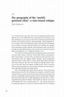 Research paper thumbnail of The geography of the ‘world’s greenest cities’: a class-based critique