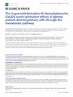 Research paper thumbnail of The isoprenoid derivative N6-benzyladenosine CM223 exerts antitumor effects in glioma patient-derived primary cells through the mevalonate pathway