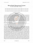 Research paper thumbnail of Blood Bank Management Syetem