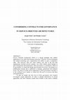 Research paper thumbnail of Considering Contracts for Governance in Service-Oriented Architectures