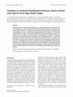 Research paper thumbnail of Variation in symbiont distribution between closely related coral species over large depth ranges