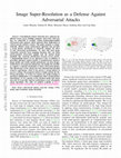 Research paper thumbnail of Image Super-Resolution as a Defense Against Adversarial Attacks