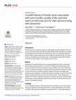 Research paper thumbnail of Is health literacy of family carers associated with carer burden, quality of life, and time spent on informal care for older persons living with dementia?