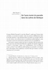 Research paper thumbnail of De l'auto-ironie à la parodie dans les "Lettres de Sénèque"