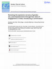 Research paper thumbnail of Revisiting the epistemic terrains of gender, sex, and empowerment through four sites of engagement in India: Introducing a conversation