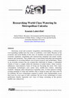 Research paper thumbnail of Researching World Class Watering In Metropolitan Calcutta