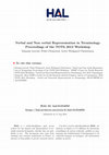 Research paper thumbnail of Verbal and Nonverbal Representation in Terminology: Proceedings of the TOTh Workshop 2013 – Copenhagen – 8 November 2013