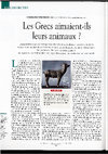 Research paper thumbnail of Les Grecs et animaux