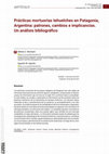 Research paper thumbnail of Prácticas mortuorias tehuelches en Patagonia, Argentina: patrones, cambios e implicancias