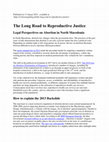 Research paper thumbnail of The Long Road to Reproductive Justice Legal Perspectives on Abortion in North Macedonia