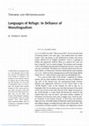 Research paper thumbnail of Languages of Refuge: In Defiance of Monolingualism