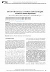 Research paper thumbnail of Directive Illocutionary Act of Male and Female English Teachers in Junior High School