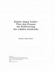 Research paper thumbnail of Kinder singen Lieder: Über den Prozess der Kultivierung des vokalen Ausdrucks