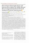 Research paper thumbnail of How output outweighs input and interlocutors matter for study-abroad SLA: Computational Social Network Analysis of learner interactions