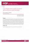 Research paper thumbnail of Las obligaciones sujetas a control administrativo automatizado