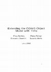 Research paper thumbnail of Extending the ODMG object model with time