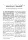 Research paper thumbnail of Assessment on the Use of Online Trading Portal of Some Investors in the Philippines