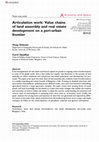 Research paper thumbnail of Articulation work: Value chains of land assembly and real estate development on a peri-urban frontier