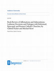 Research paper thumbnail of Affirmations and Admonitions: Lutheran Decisions and Dialogue With Reformed, Episcopal, and Roman Catholic Churches