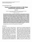 Research paper thumbnail of Toxicity of glyphosate herbicide on Nile tilapia (Oreochromis niloticus) juvenile