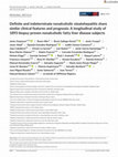 Research paper thumbnail of Definite and indeterminate nonalcoholic steatohepatitis share similar clinical features and prognosis: A longitudinal study of 1893 biopsy‐proven nonalcoholic fatty liver disease subjects