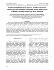 Research paper thumbnail of 10. Isolation and Identification of Lactic Acid Bacteria Genus Pediococcus from Sumatran Orangutan (Pongo abelii) faeces at Kandi Zoo and Kinantan Zoo West Sumatera