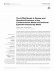 Research paper thumbnail of The CODA Model: A Review and Skeptical Extension of the Constructionist Model of Emotional Episodes Induced by Music