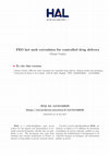 Research paper thumbnail of PEO hot melt extrudates for controlled drug delivery: Importance of the molecular weight